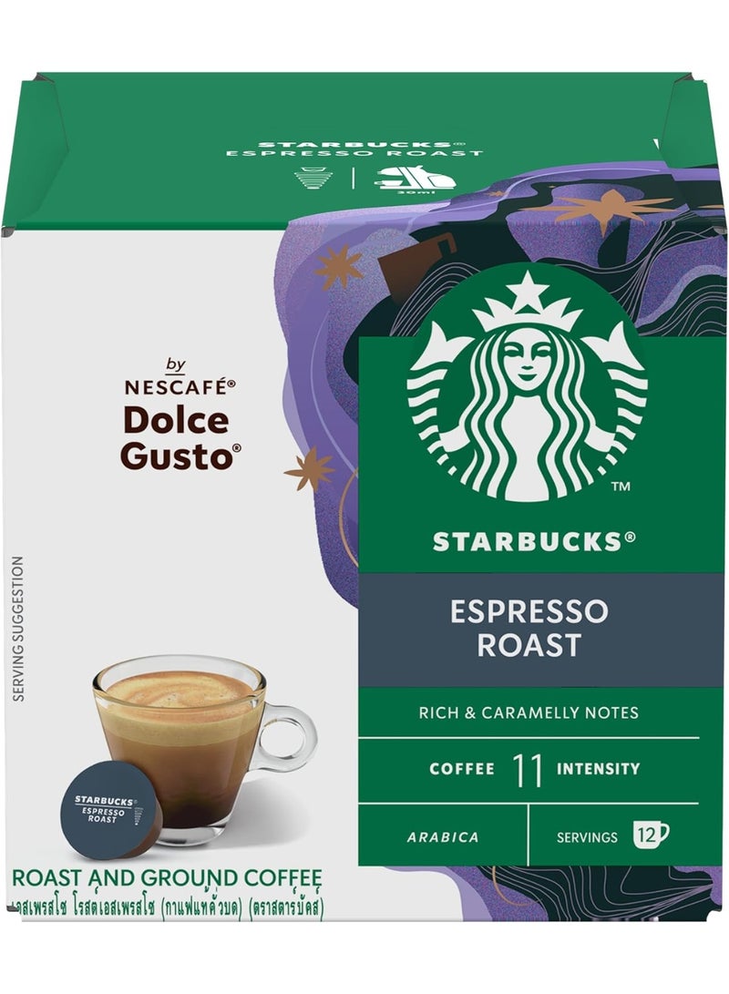 ستاربكس كبسولات ستاربكس دولتشي غوستو – إسبريسو روست (تحميص داكن) – 12 كبسولة. - Image 1